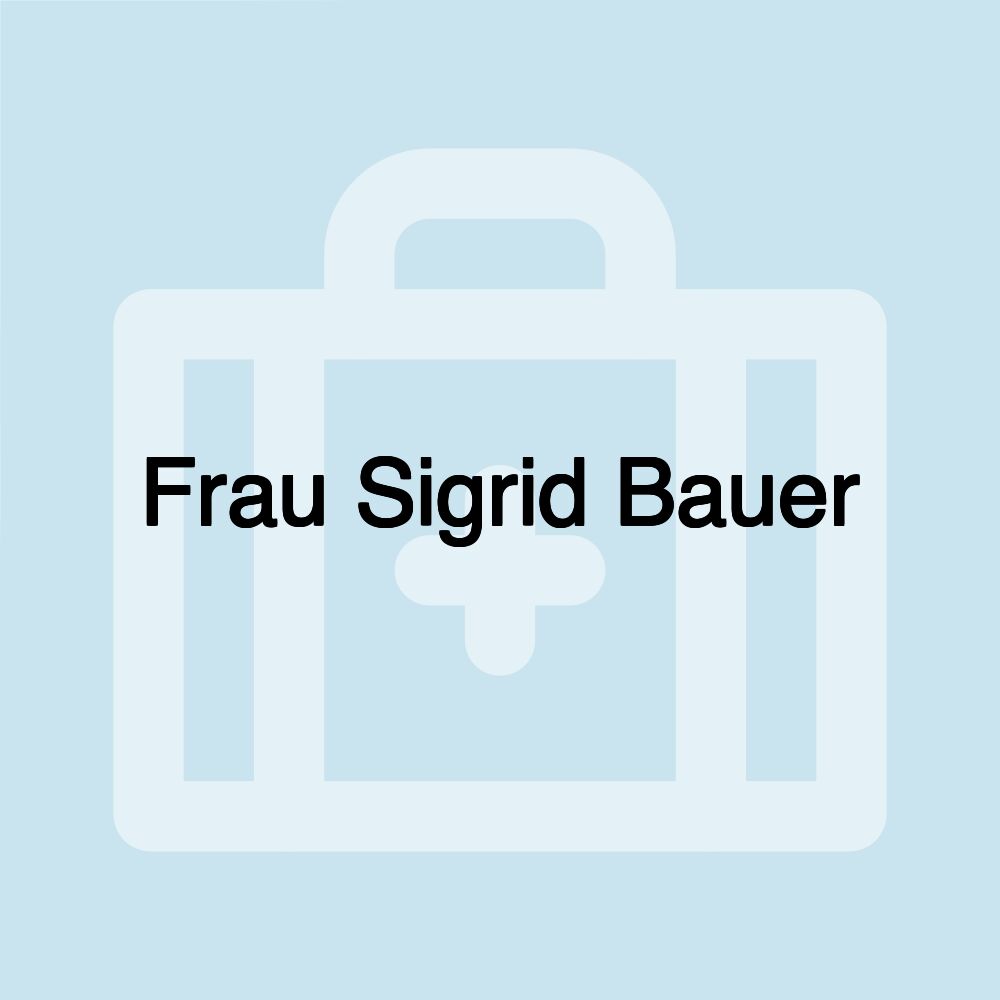 Frau Sigrid Bauer