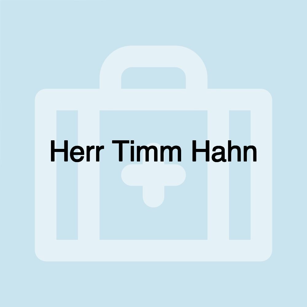 Herr Timm Hahn