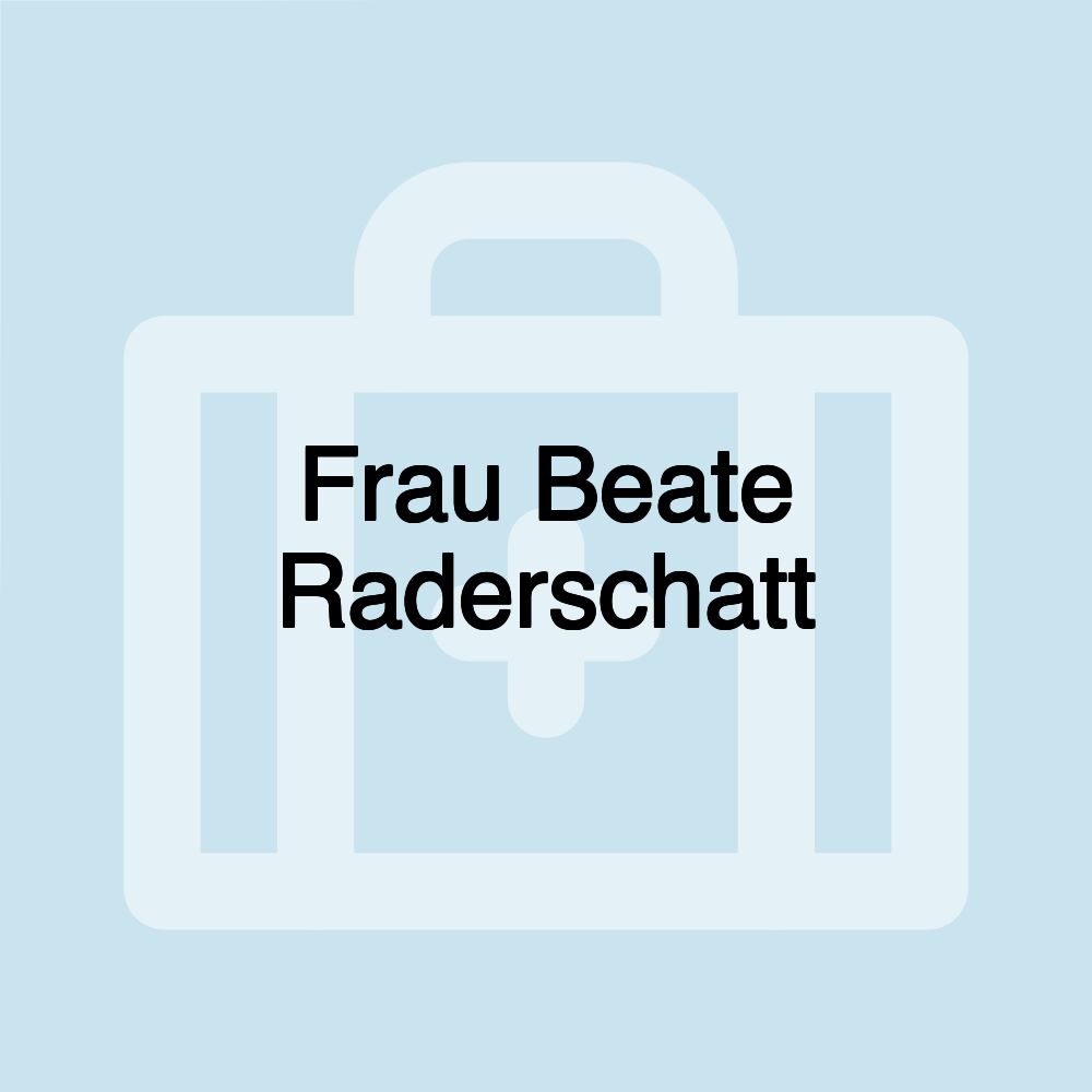 Frau Beate Raderschatt