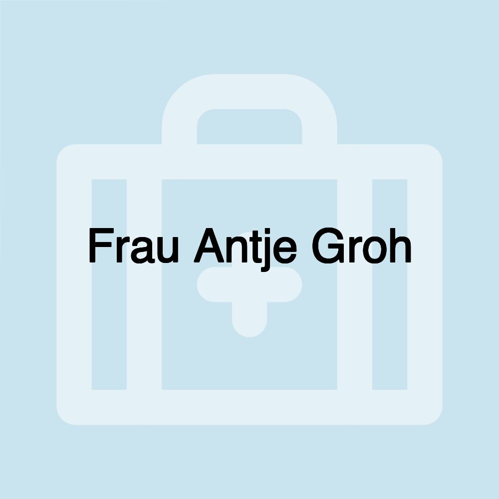 Frau Antje Groh