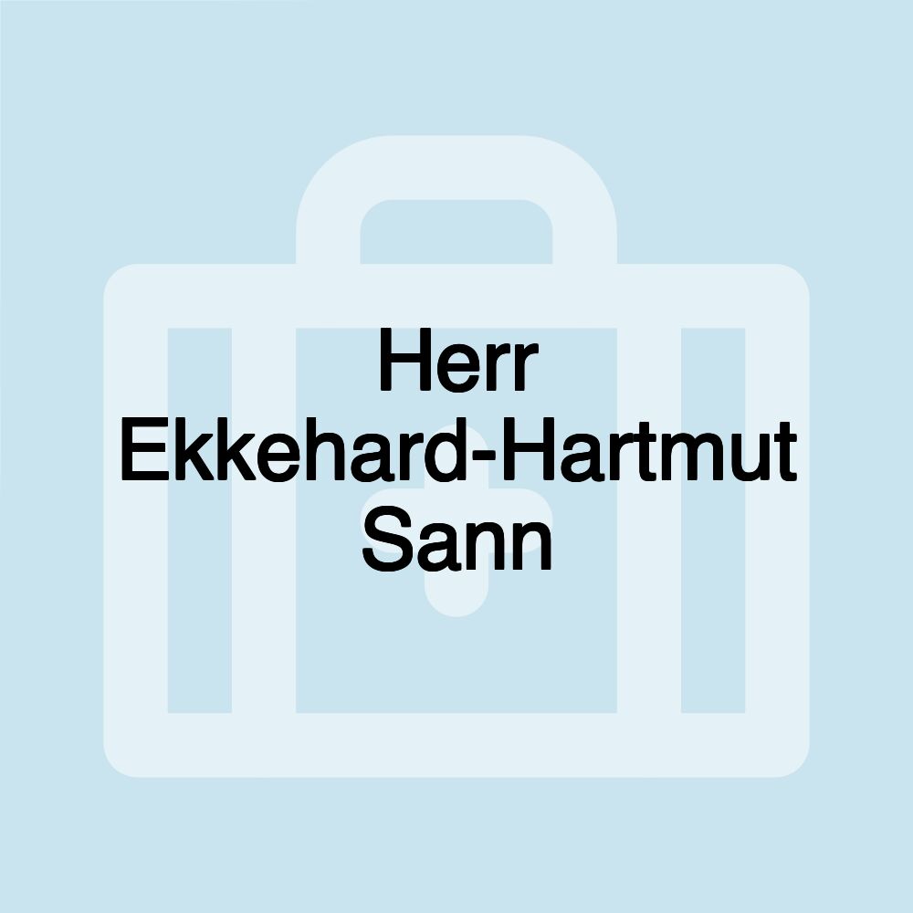 Herr Ekkehard-Hartmut Sann