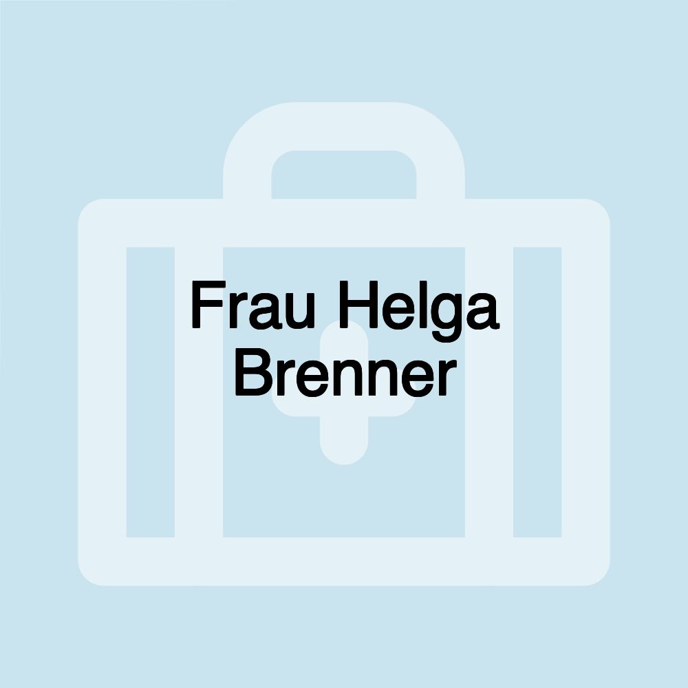 Frau Helga Brenner