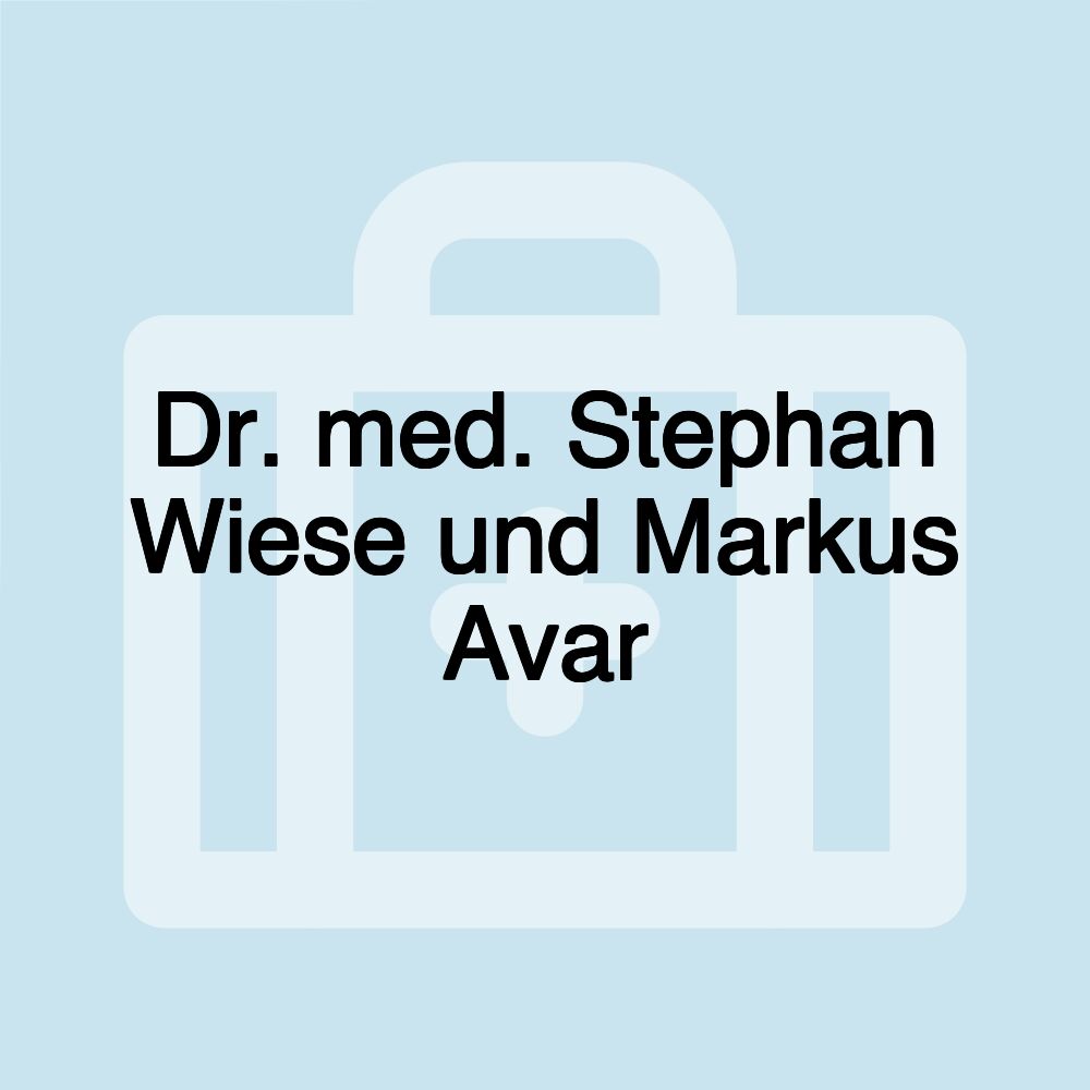 Dr. med. Stephan Wiese und Markus Avar