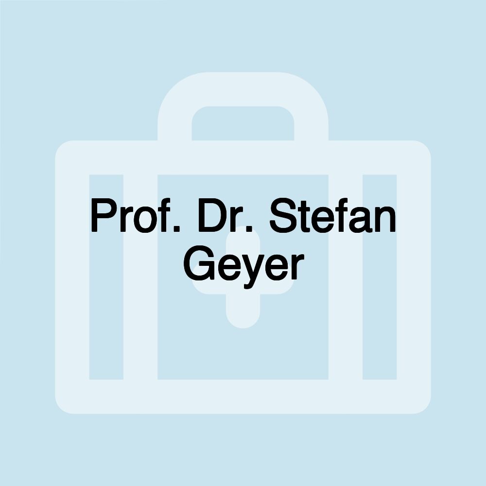 Prof. Dr. Stefan Geyer