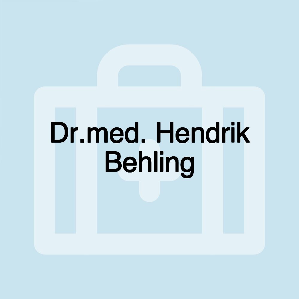 Dr.med. Hendrik Behling