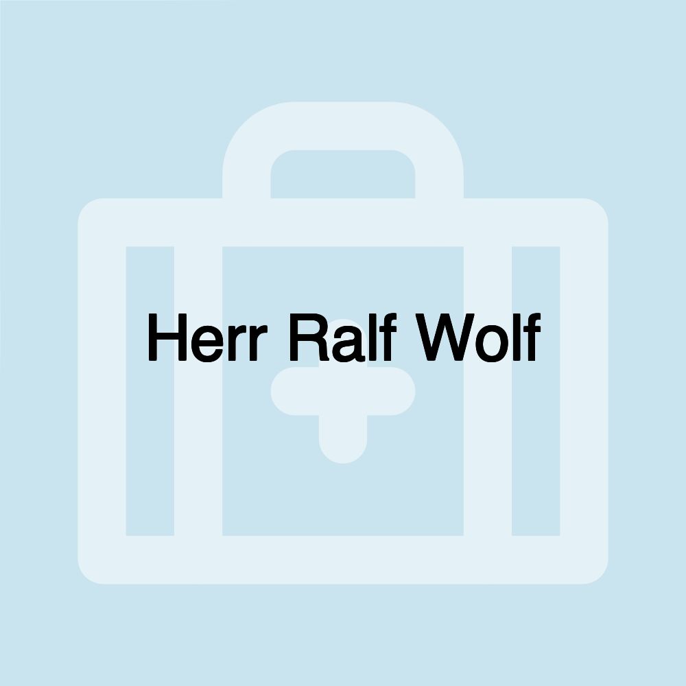 Herr Ralf Wolf