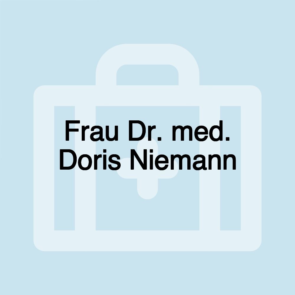 Frau Dr. med. Doris Niemann