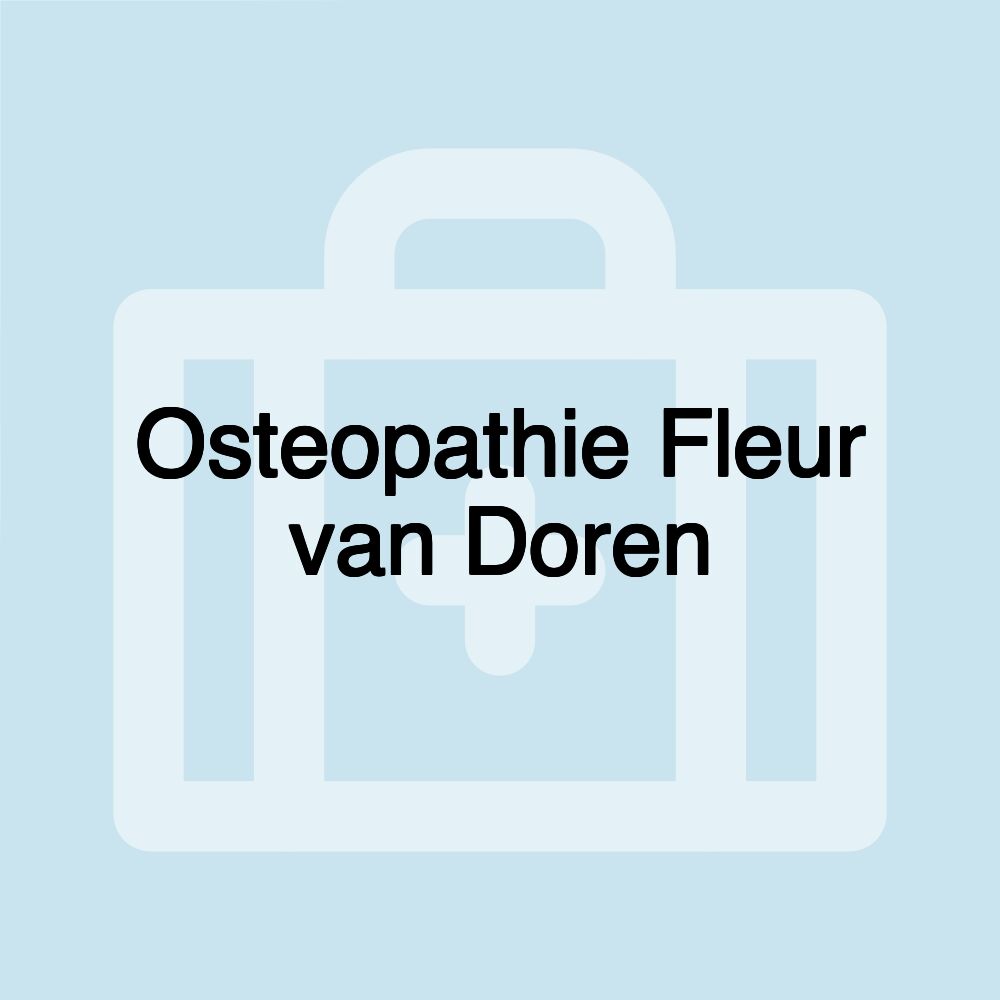 Osteopathie Fleur van Doren