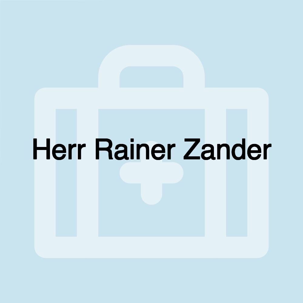 Herr Rainer Zander