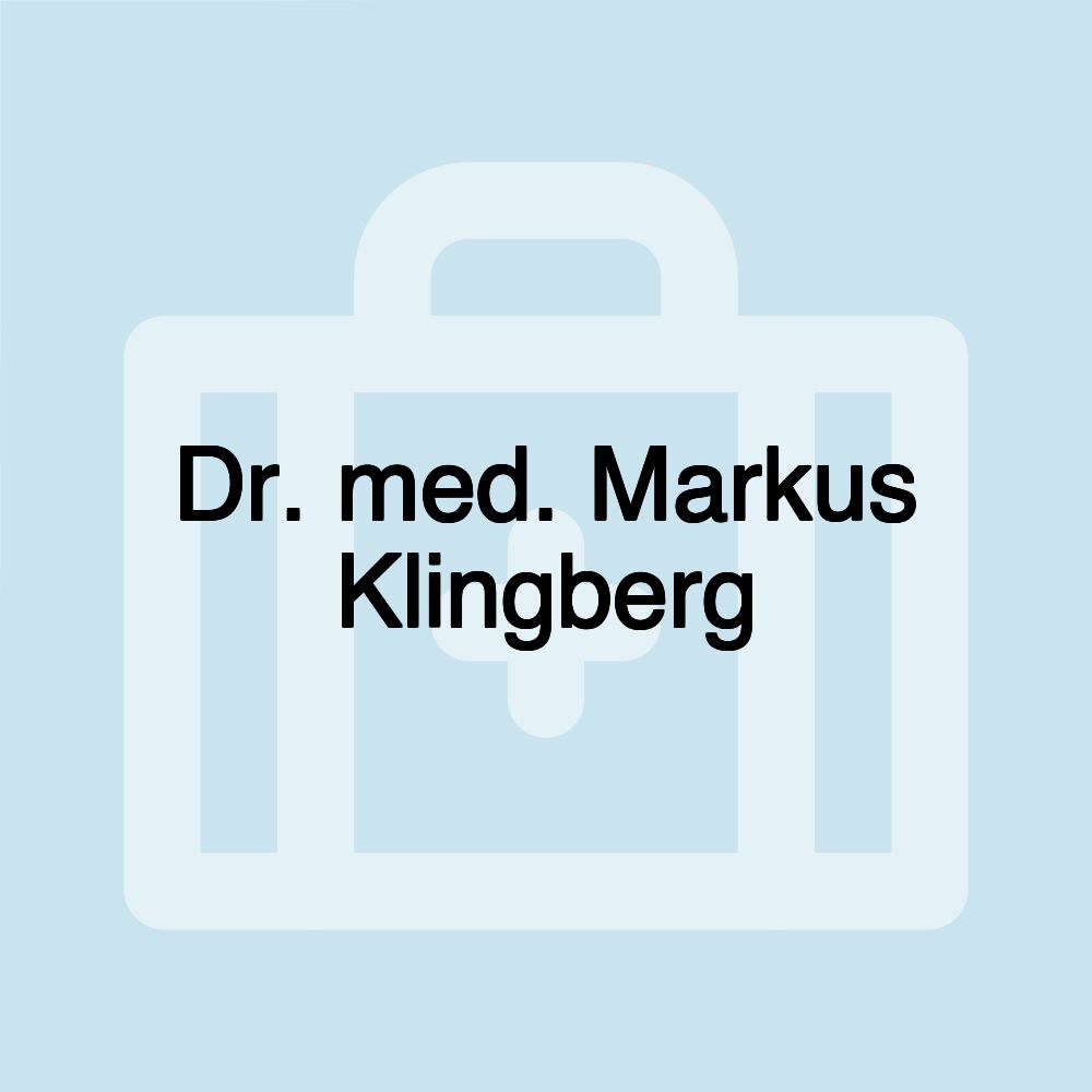 Dr. med. Markus Klingberg