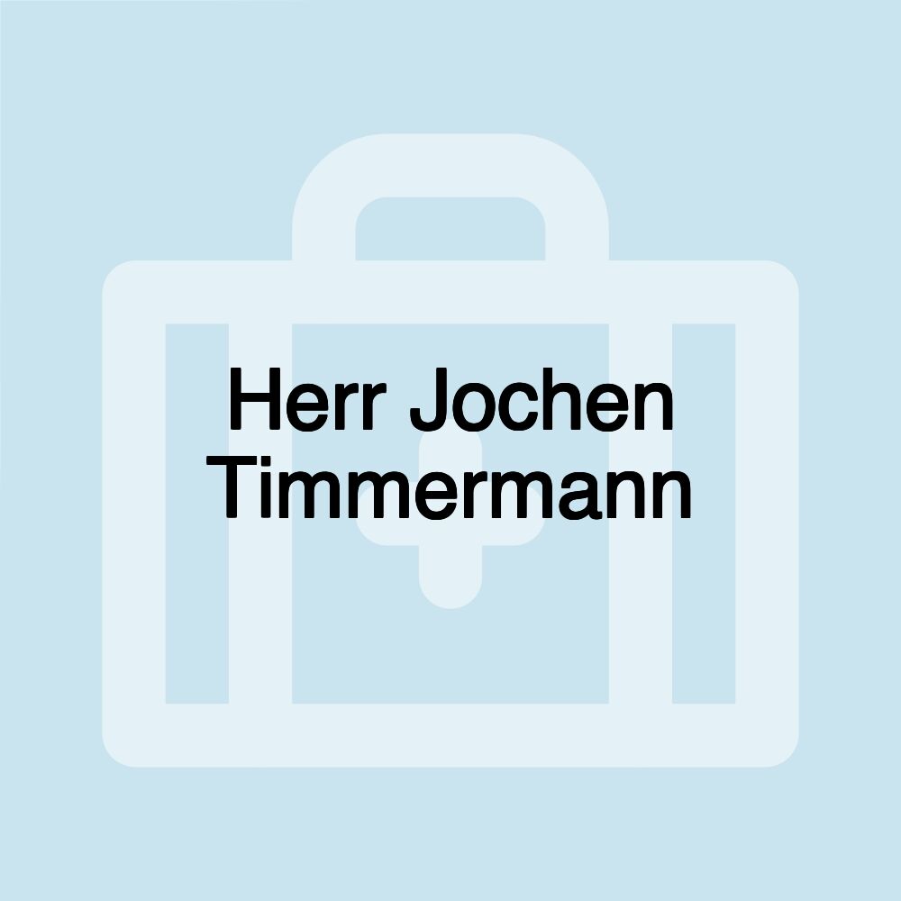 Herr Jochen Timmermann