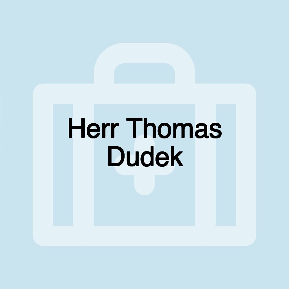 Herr Thomas Dudek