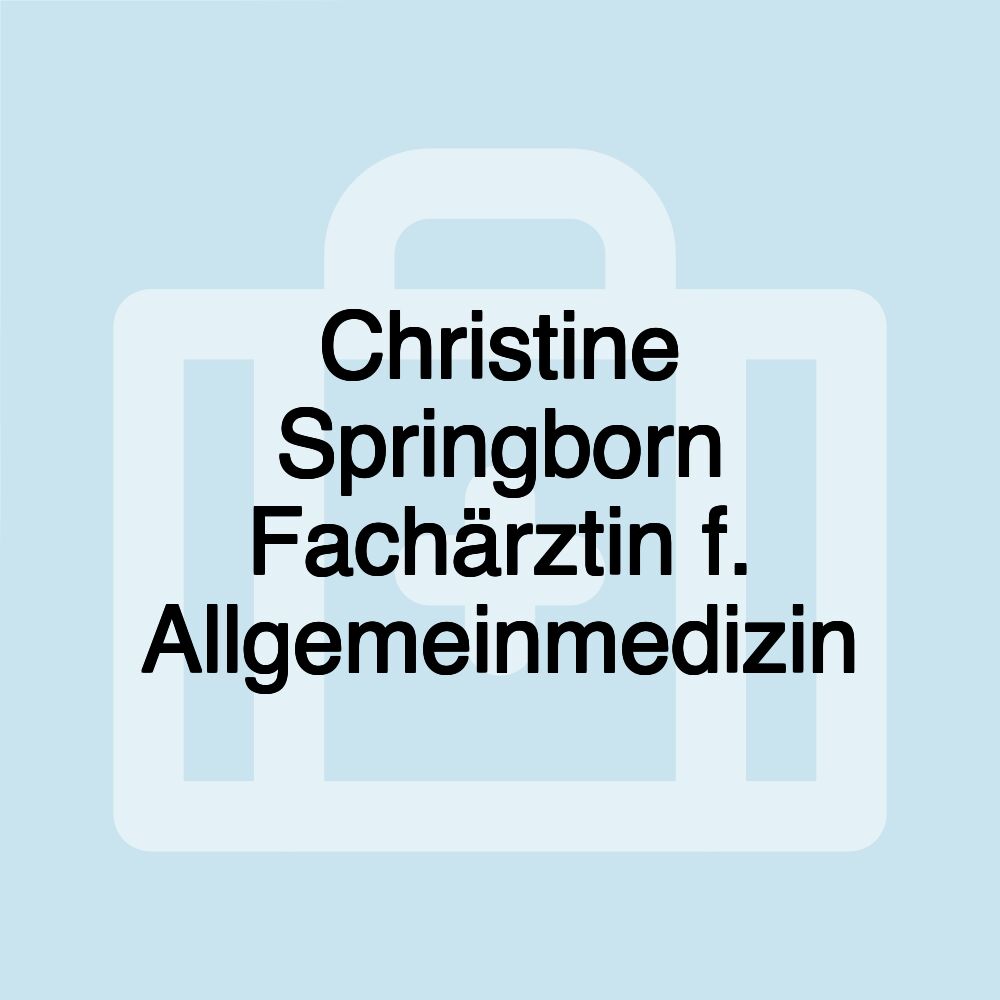 Christine Springborn Fachärztin f. Allgemeinmedizin