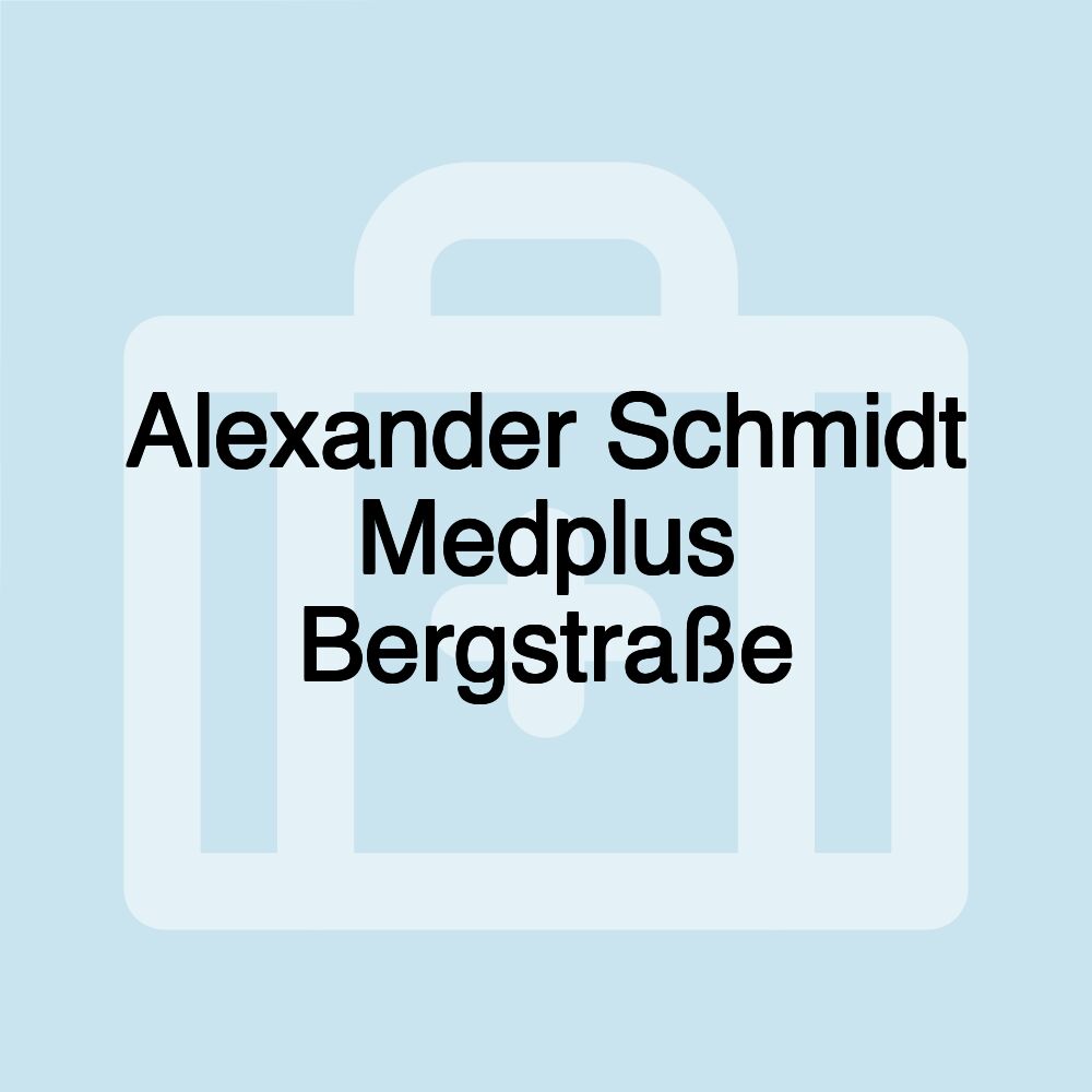 Alexander Schmidt Medplus Bergstraße