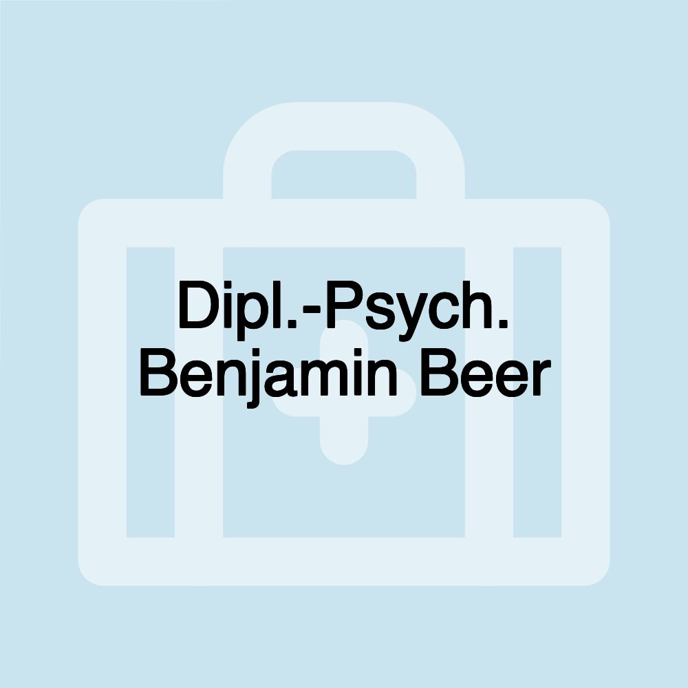 Dipl.-Psych. Benjamin Beer