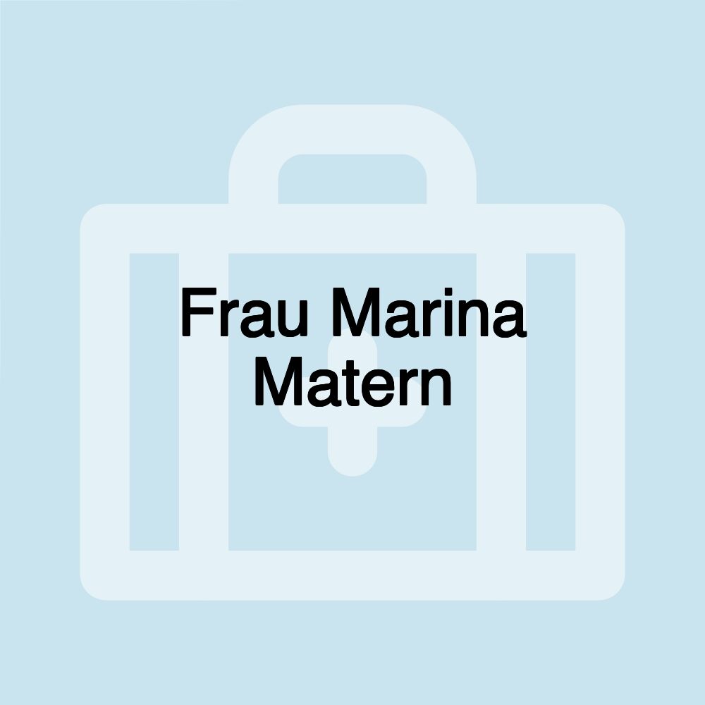 Frau Marina Matern