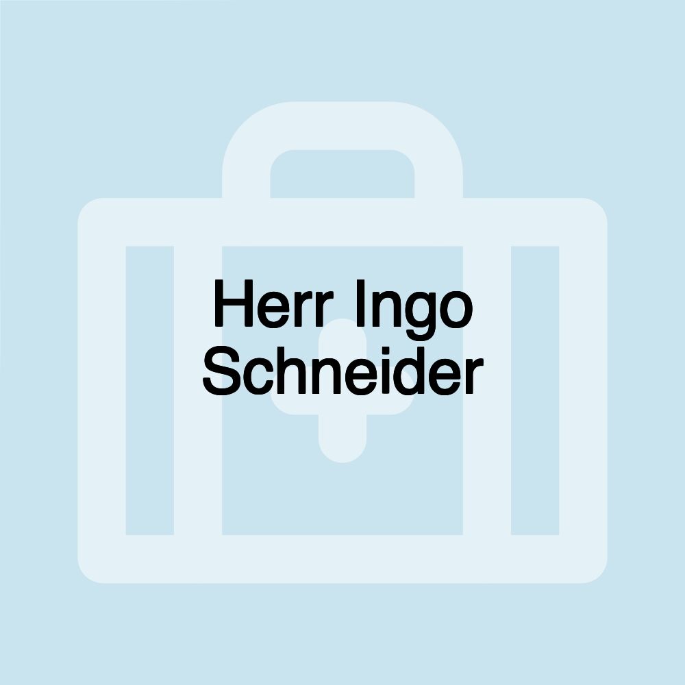 Herr Ingo Schneider