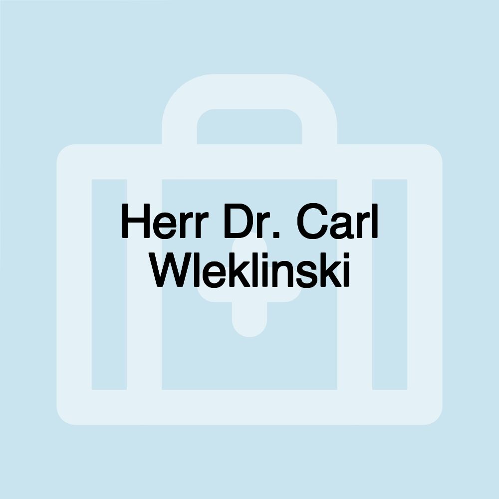 Herr Dr. Carl Wleklinski