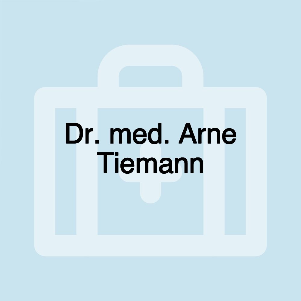 Dr. med. Arne Tiemann