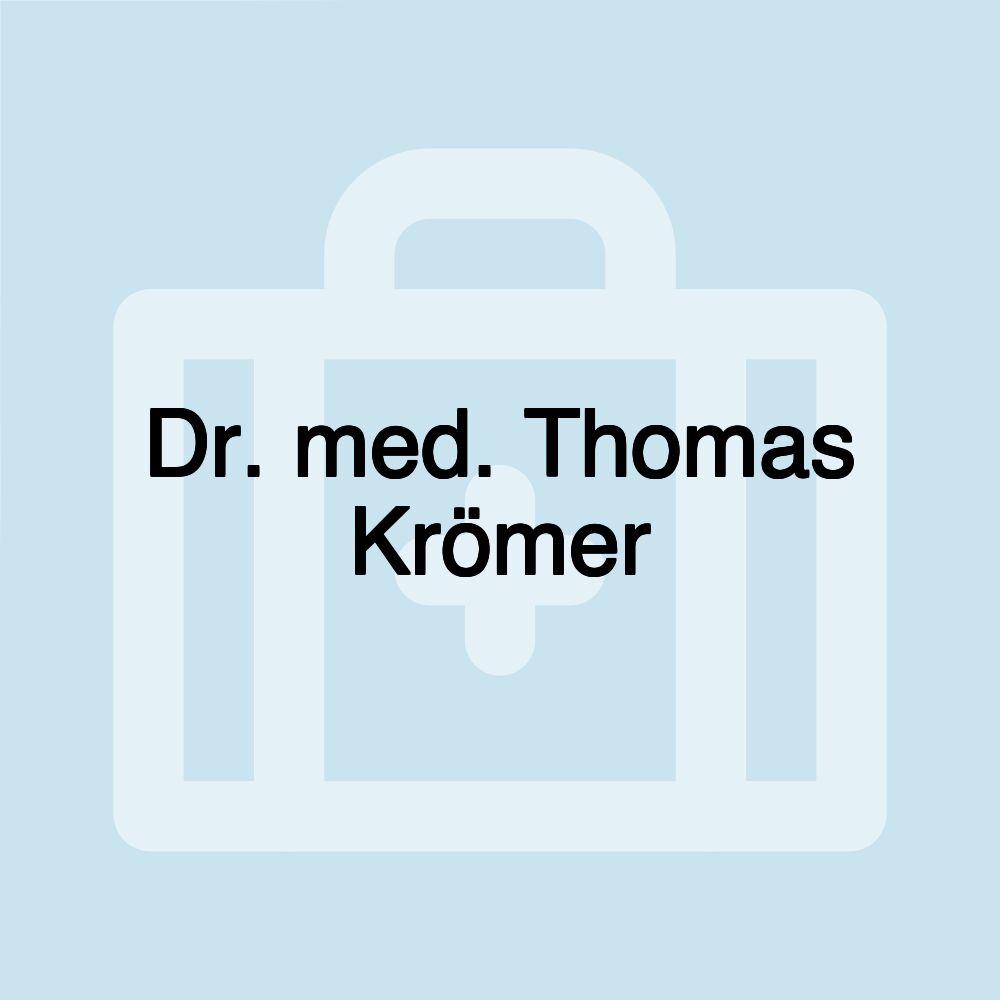 Dr. med. Thomas Krömer