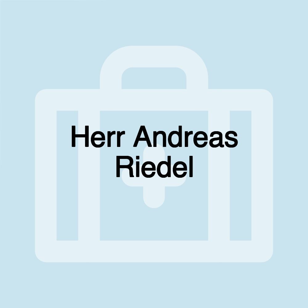 Herr Andreas Riedel