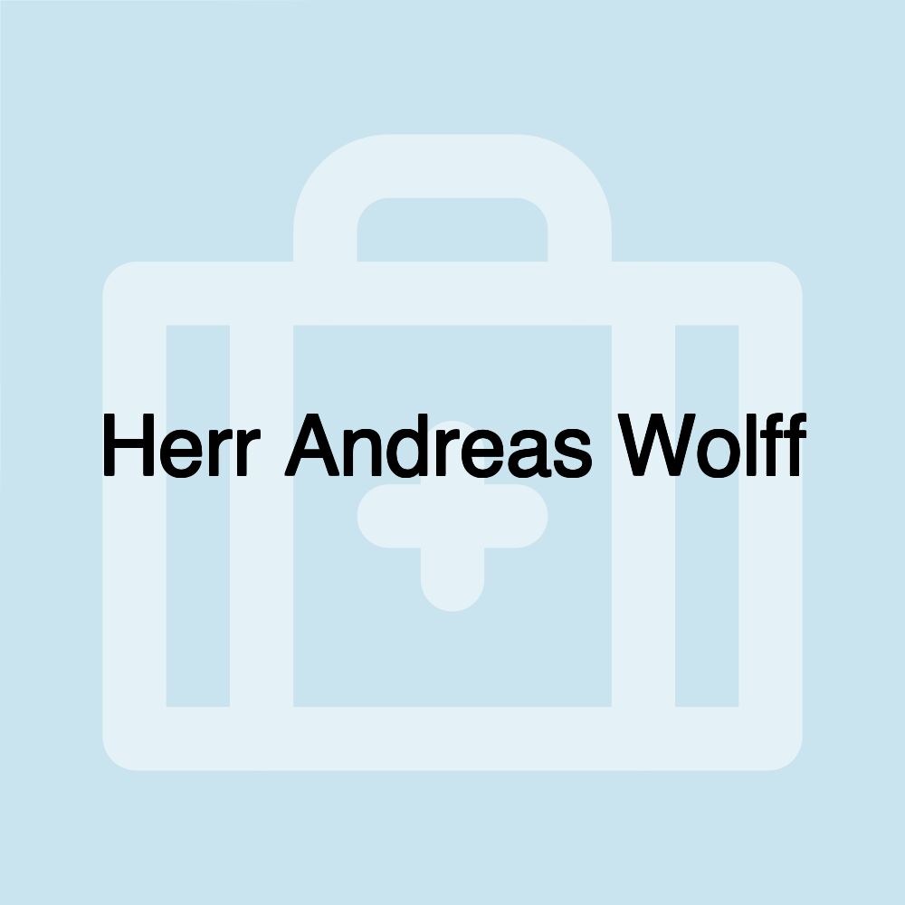 Herr Andreas Wolff