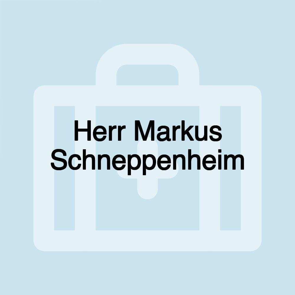 Herr Markus Schneppenheim