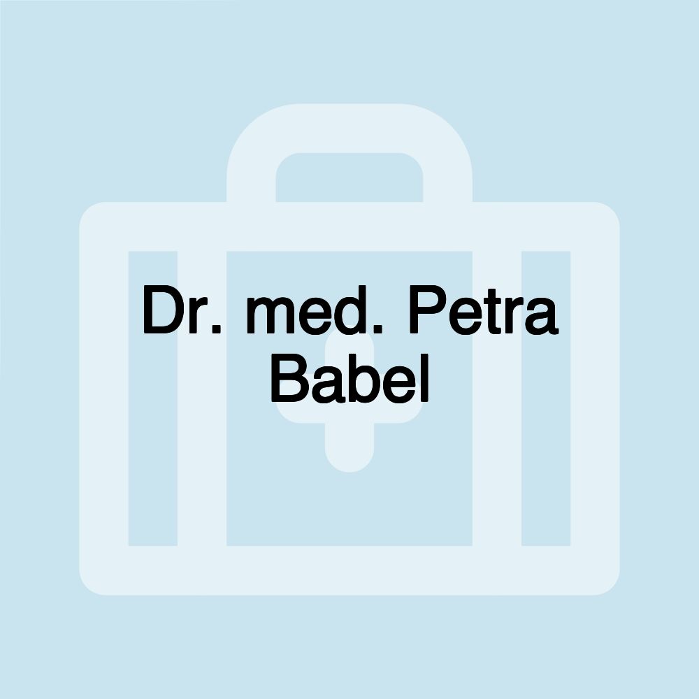 Dr. med. Petra Babel