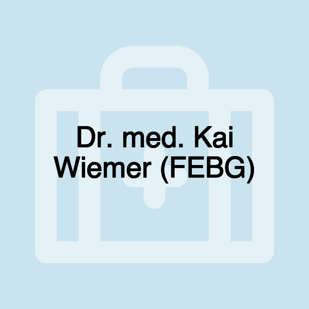 Dr. med. Kai Wiemer (FEBG)