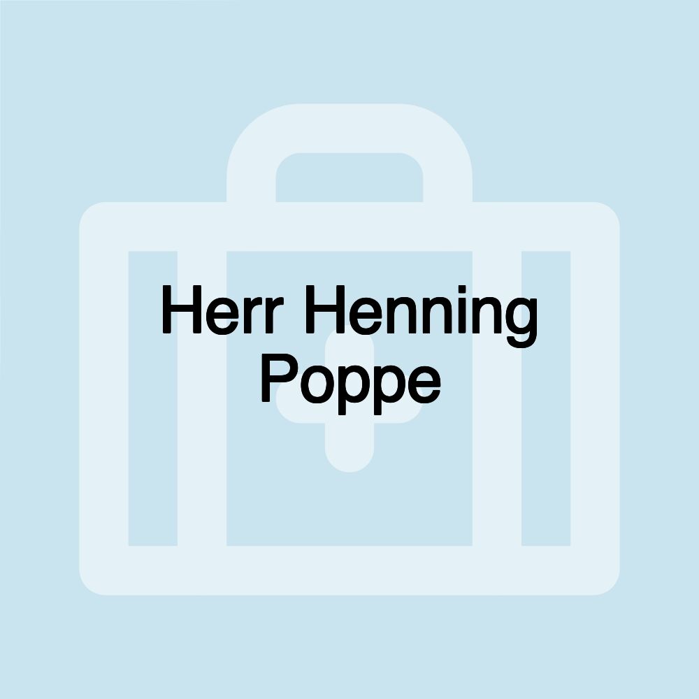 Herr Henning Poppe