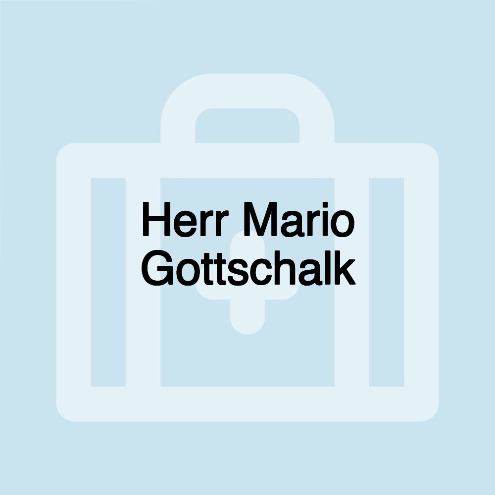 Herr Mario Gottschalk