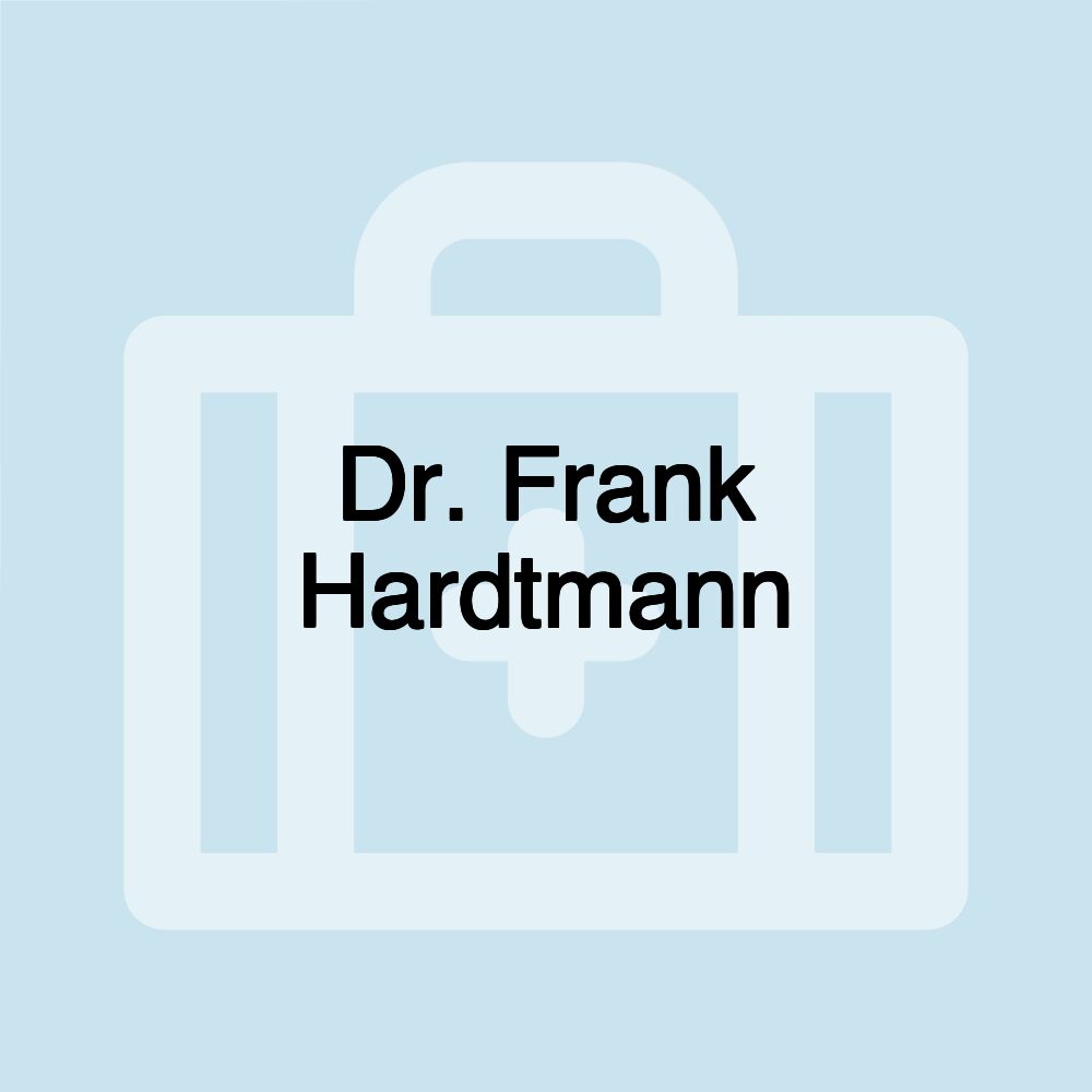 Dr. Frank Hardtmann