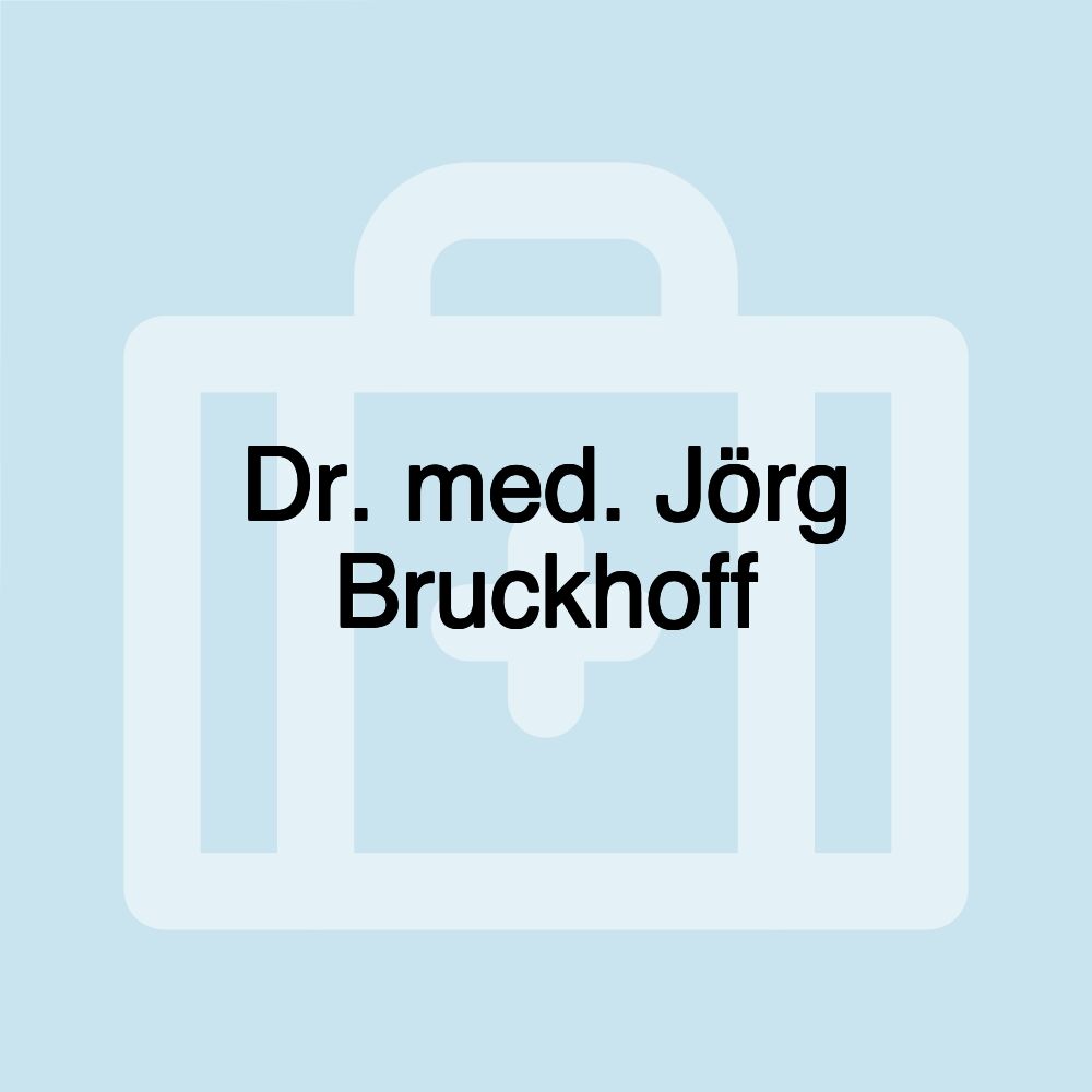 Dr. med. Jörg Bruckhoff