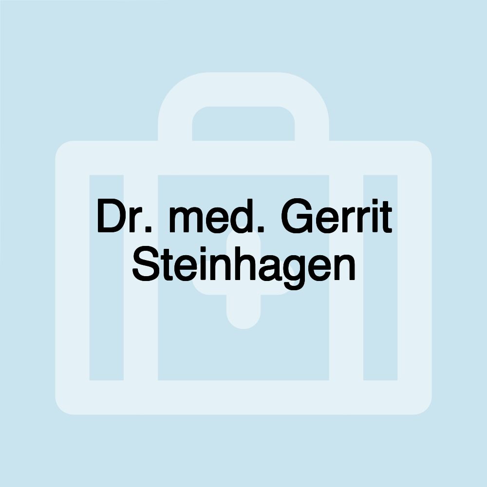 Dr. med. Gerrit Steinhagen