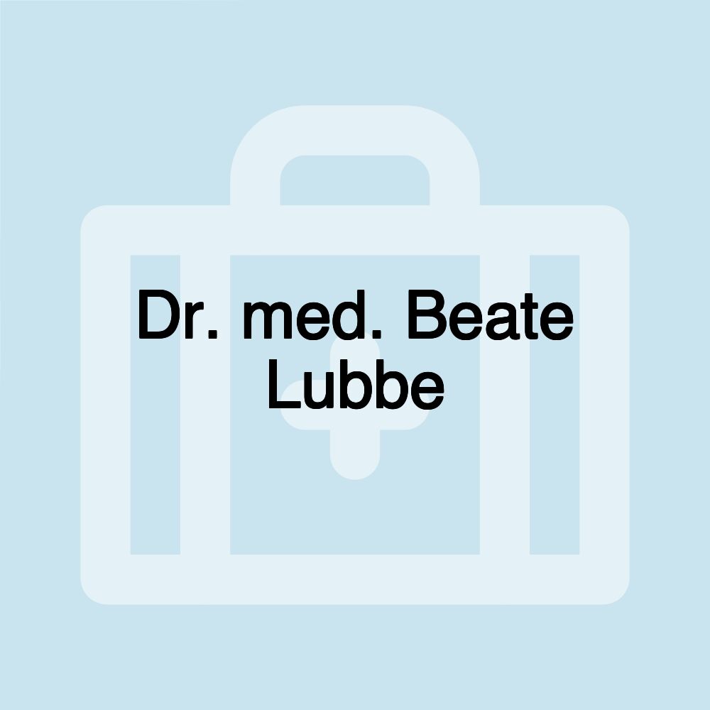 Dr. med. Beate Lubbe