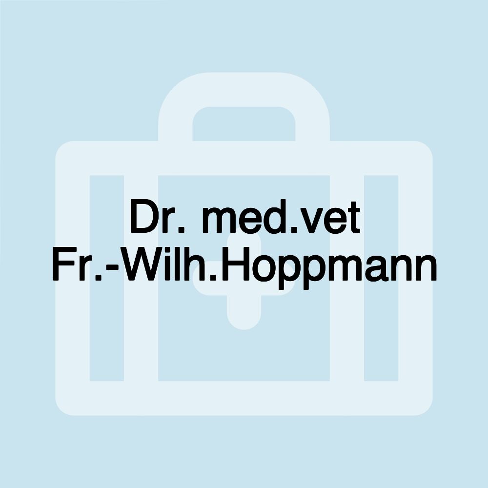 Dr. med.vet Fr.-Wilh.Hoppmann