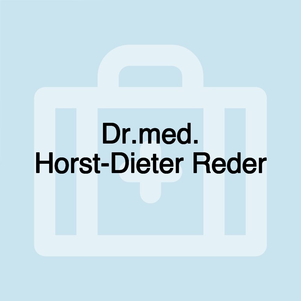 Dr.med. Horst-Dieter Reder