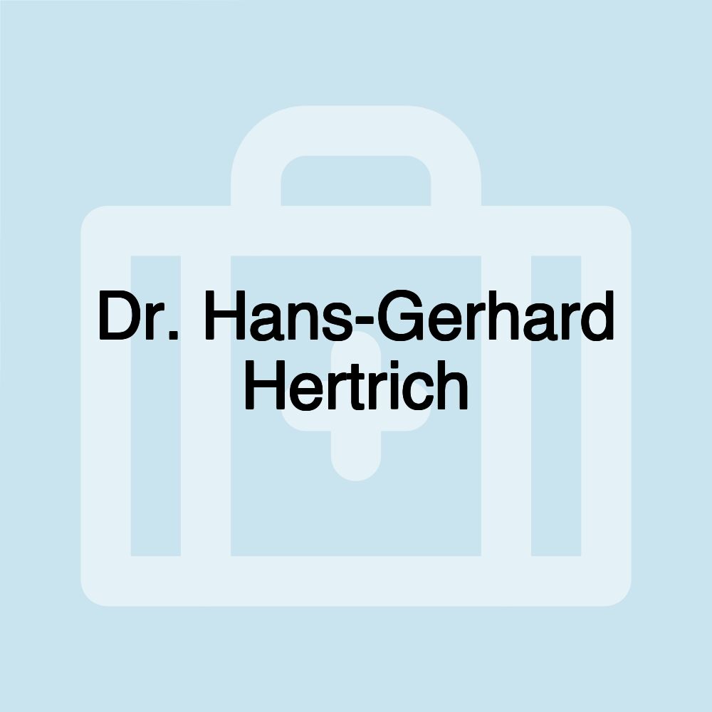 Dr. Hans-Gerhard Hertrich