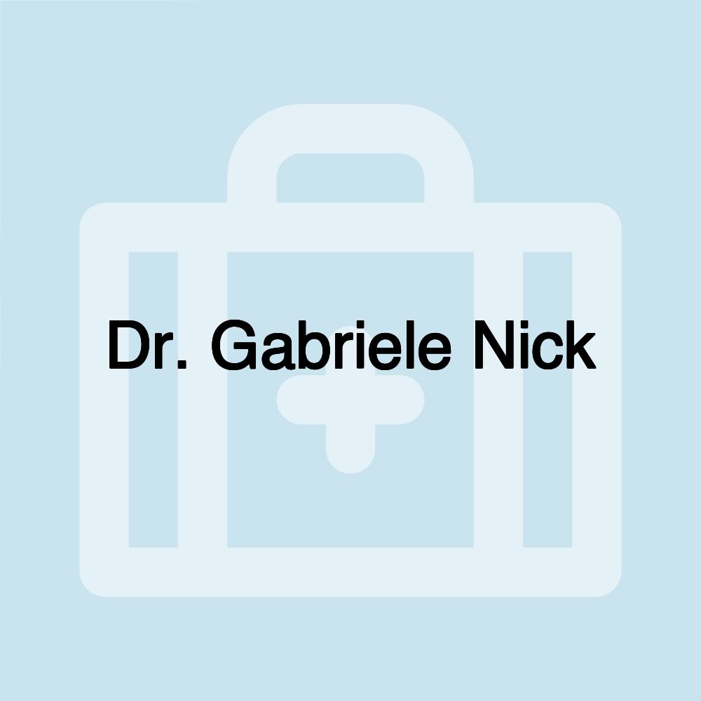 Dr. Gabriele Nick