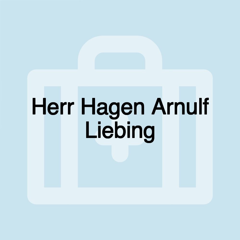 Herr Hagen Arnulf Liebing