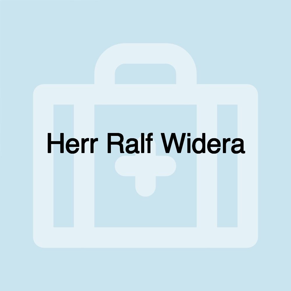 Herr Ralf Widera