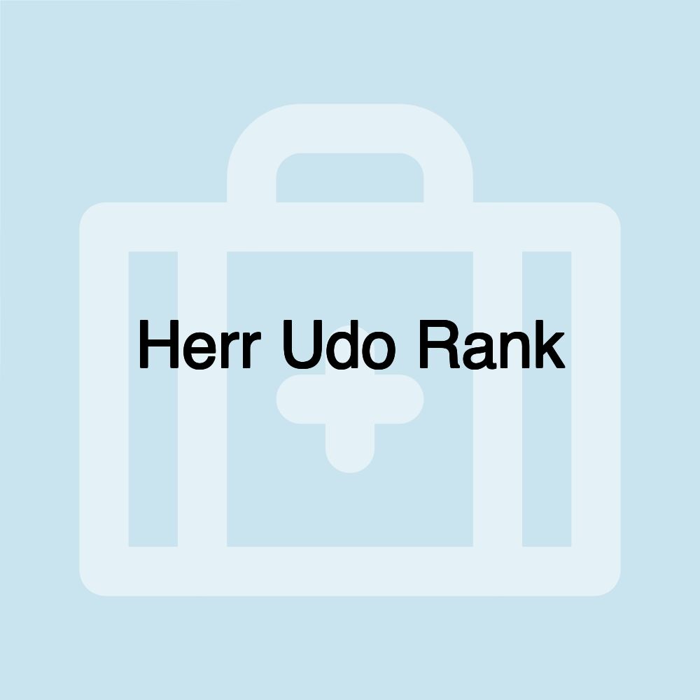 Herr Udo Rank