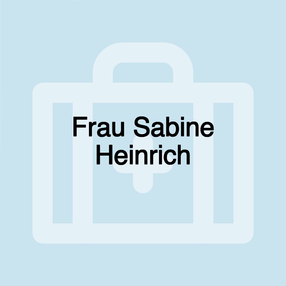 Frau Sabine Heinrich