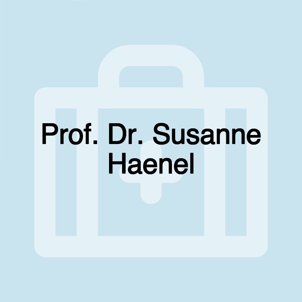 Prof. Dr. Susanne Haenel