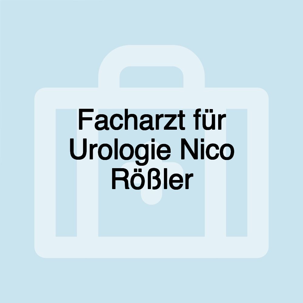 Facharzt für Urologie Nico Rößler