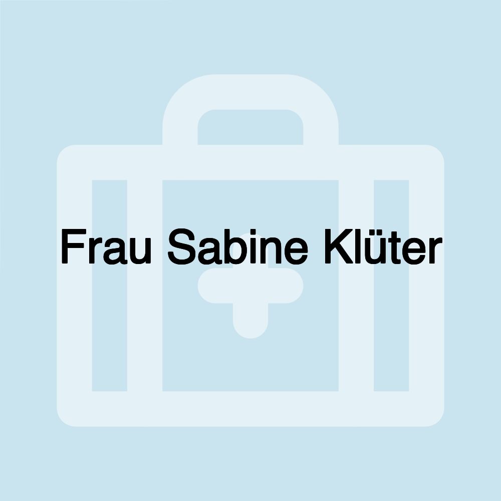 Frau Sabine Klüter