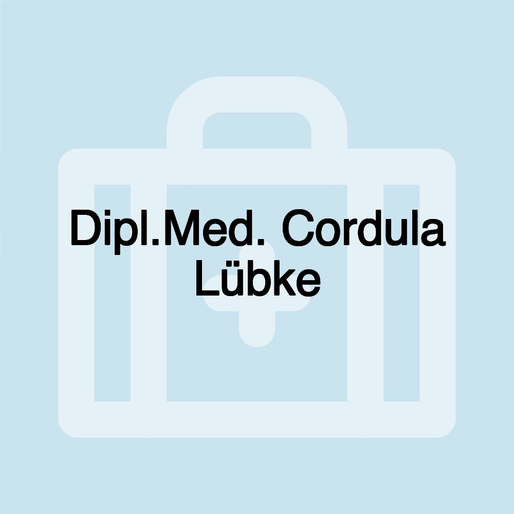 Dipl.Med. Cordula Lübke