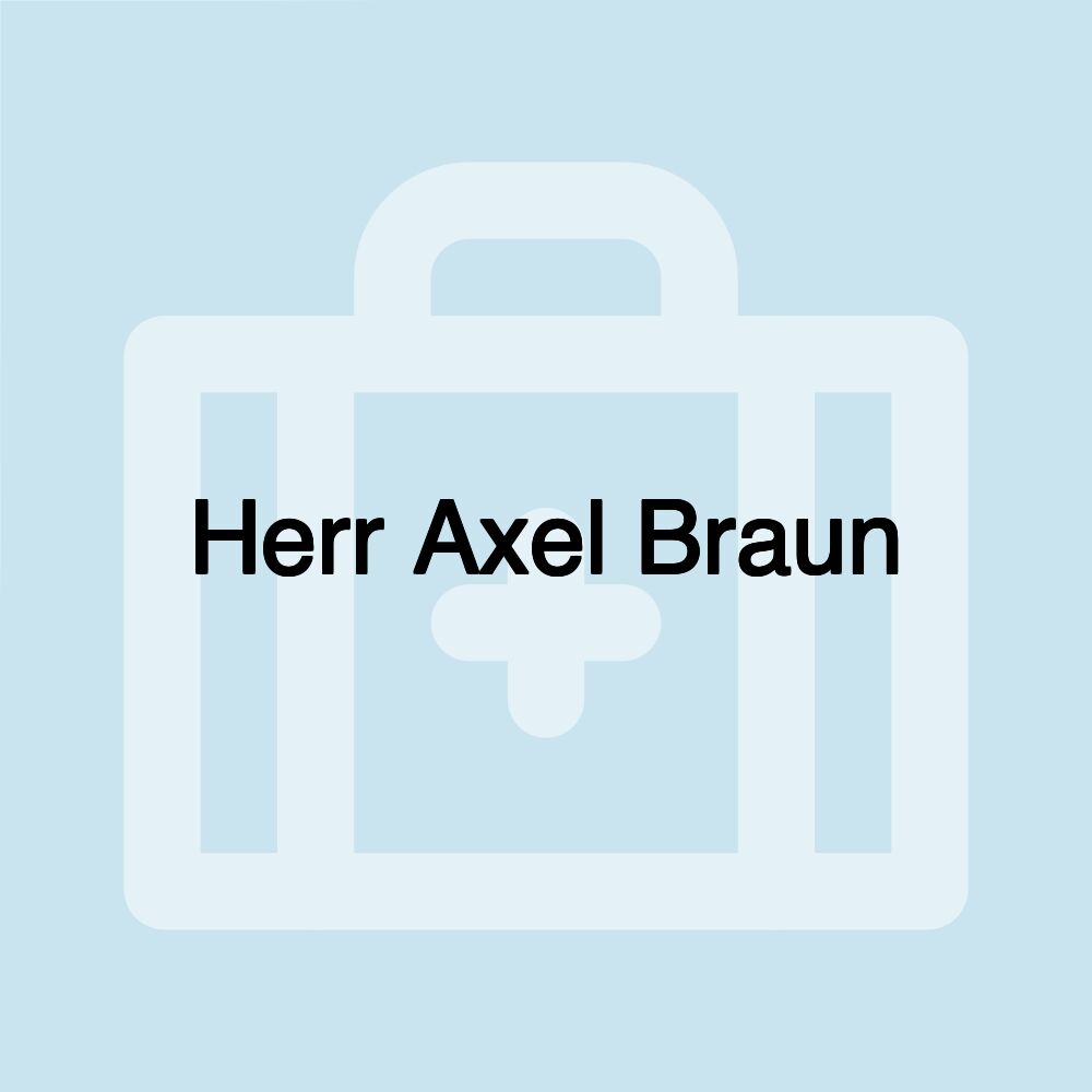 Herr Axel Braun