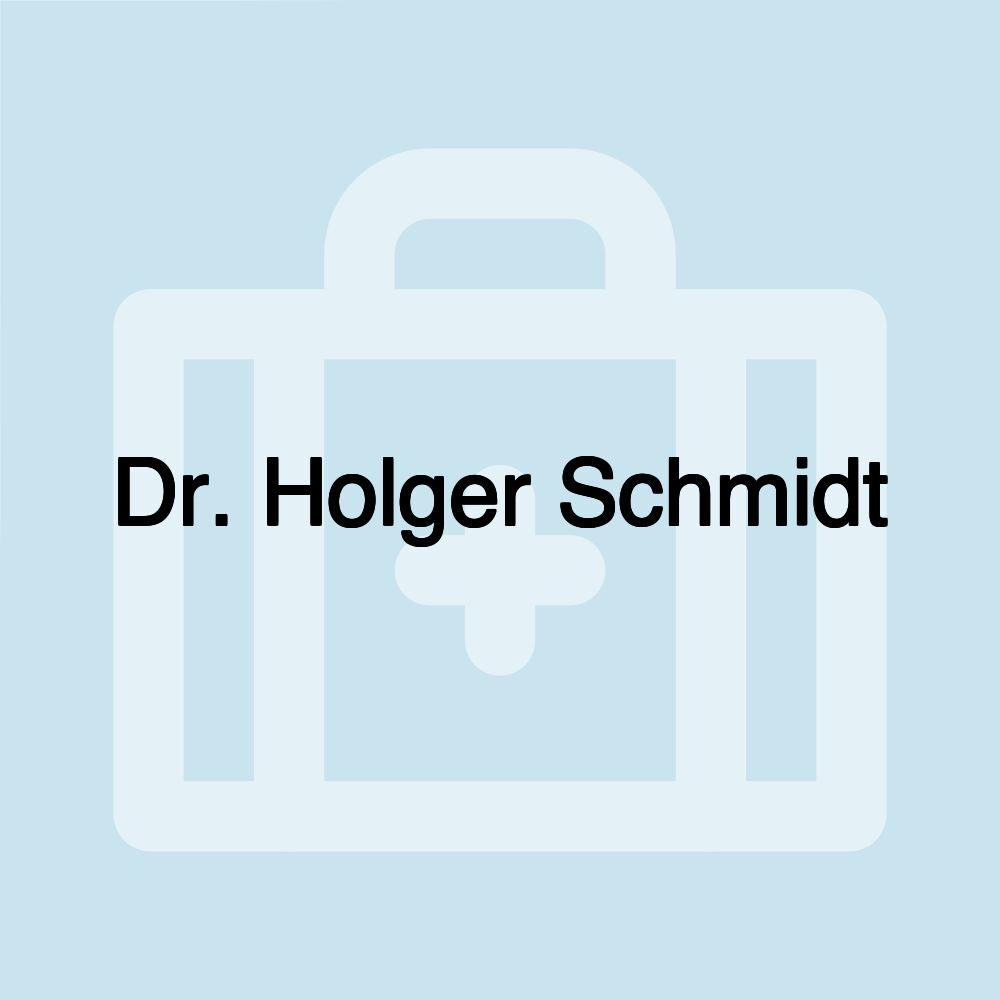 Dr. Holger Schmidt