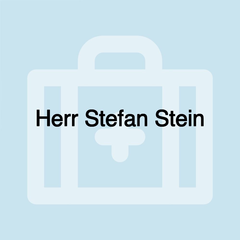 Herr Stefan Stein